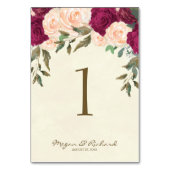 trouwtafel-nummer chalkboard burgundy peach kaart (Achterkant)