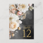 Trouwtafel Nummer Charcoal Bloemendrama ID1022 Kaart (Achterkant)