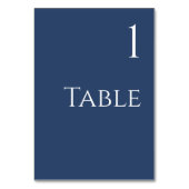 Trouwtafel nummer-donker blauw en wit kaart (Achterkant)