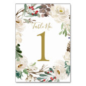 Trouwtafel nummer | Houten vakantiekrans Kaart (Voorkant)