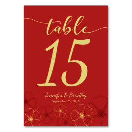 Trouwtafel nummer in Chinese kersenbloesems Kaart