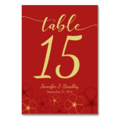 Trouwtafel nummer in Chinese kersenbloesems Kaart (Voorkant)