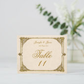 Trouwtafel Nummer Kaart Antiek / Lijst (Staand voorkant)