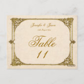 Trouwtafel Nummer Kaart Antiek / Lijst (Achterkant)
