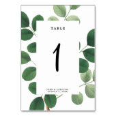 Trouwtafel nummer kaart botanisch (Voorkant)