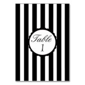 Trouwtafel nummer Kaart gestreept zwart wit (Achterkant)