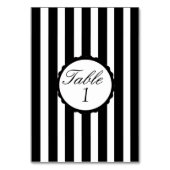 Trouwtafel nummer Kaart gestreept zwart wit (Voorkant)