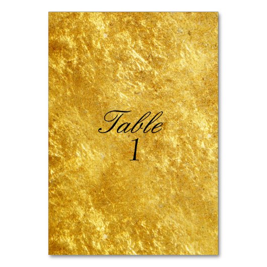 Trouwtafel nummer Kaart Gold (Voorkant)