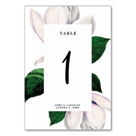 Trouwtafel nummer kaart magnolia floral