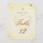 Trouwtafel nummer Kaart  perkament papier (Voorkant / Achterkant)