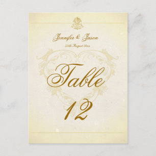 Trouwtafel nummer Kaart  perkament papier