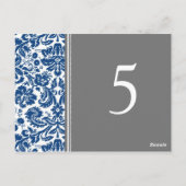 Trouwtafel Nummer Kaarten Blauw Grijs (Achterkant)