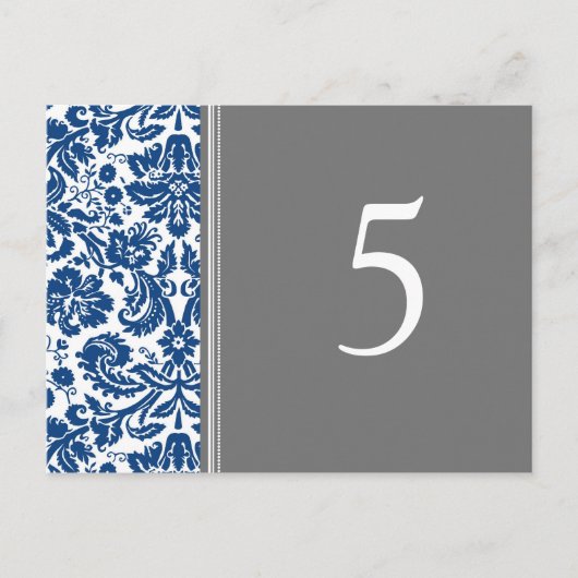 Trouwtafel Nummer Kaarten Blauw Grijs (Voorkant)