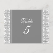 Trouwtafel Nummer Kaarten Grijs Damask (Achterkant)