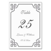 Trouwtafel nummer Kaarten | Grijze Vintage (Achterkant)