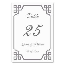Trouwtafel nummer Kaarten | Grijze Vintage