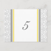 Trouwtafel Nummer Kaarten Lemon Grey Damask (Voorkant)