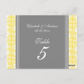 Trouwtafel Nummer Kaarten Lemon Grey Damask (Achterkant)