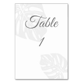 Trouwtafel nummer Kaarten, palmblad Kaart