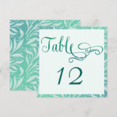 Trouwtafel Nummer Kaarten van Zeegras Strand (Voorkant / Achterkant)