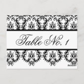 Trouwtafel Nummer Kaarten Wit Zwart Damask (Achterkant)