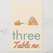 Trouwtafel nummer met oceaandieren voor lijst (Voorkant)