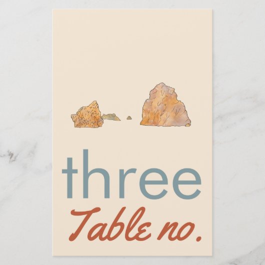 Trouwtafel nummer met oceaandieren voor lijst (Voorkant)