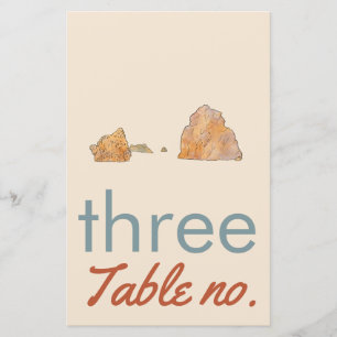 Trouwtafel nummer met oceaandieren voor lijst