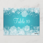 Trouwtafel nummer mousserende nacht blauw briefkaart (Achterkant)
