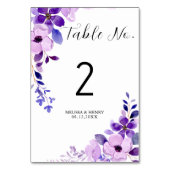 Trouwtafel nummer plaatsing Kaart (Achterkant)