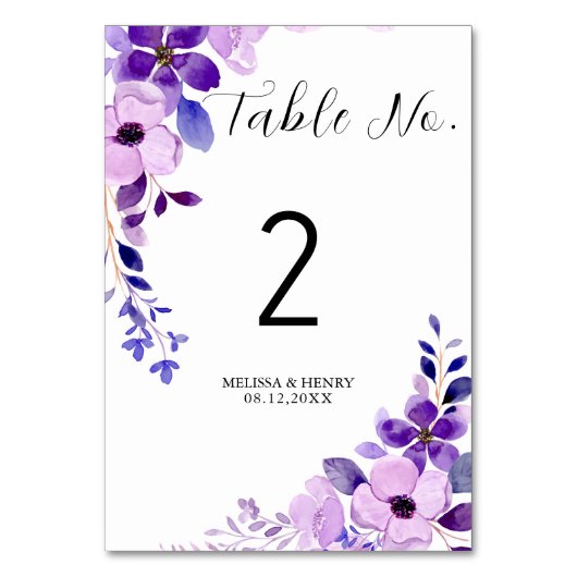 Trouwtafel nummer plaatsing Kaart (Achterkant)