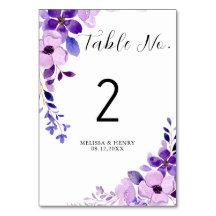 Trouwtafel nummer plaatsing Kaart