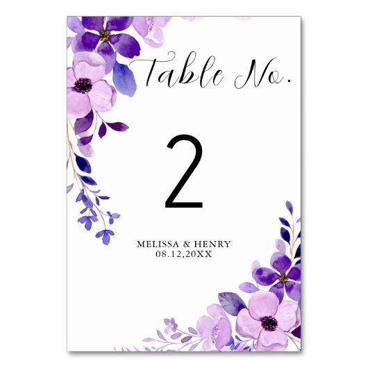 Trouwtafel nummer plaatsing Kaart (Voorkant)