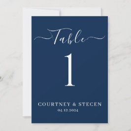Trouwtafel Nummer Sjabloon: Luxe Calligrafie