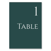Trouwtafel Nummer-Smaragd Groen en Wit- Kaart (Achterkant)