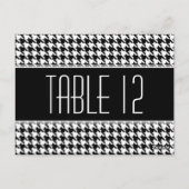 Trouwtafel nummer teken HOUNDSTOOTH Briefkaart (Achterkant)