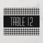 Trouwtafel nummer teken HOUNDSTOOTH Briefkaart (Voorkant)