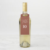 Trouwtafel Nummer Terracotta Bruin Flessenhanger (Op fles)
