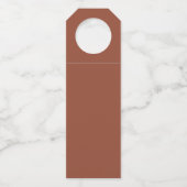 Trouwtafel Nummer Terracotta Bruin Flessenhanger (Achterkant)