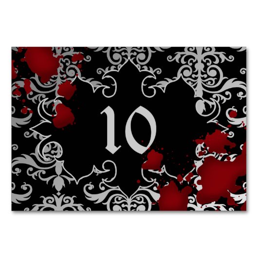 Trouwtafel nummer vampier thema kaart (Achterkant)