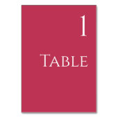 Trouwtafel nummer-Viva Magenta en wit Kaart (Achterkant)