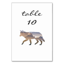 Trouwtafel nummer Westerne rustieke berg wolf Kaart