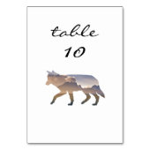 Trouwtafel nummer Westerne rustieke berg wolf Kaart (Achterkant)