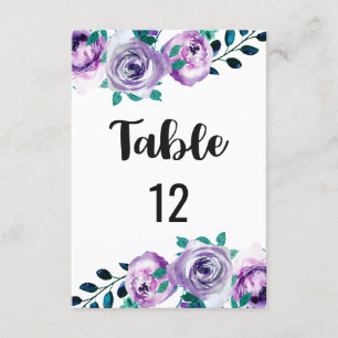 Trouwtafel Nummer Zitplaats Grafiek Mint & Paars Kaart