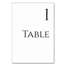 Trouwtafel nummer-zwart en wit kaart