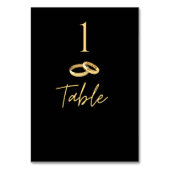 Trouwtafel Nummer-Zwart & Goud- Kaart (Achterkant)