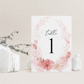 Trouwtafel Nummers Blush Strand Kust Schelpen