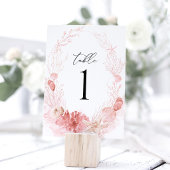 Trouwtafel Nummers Blush Strand Kust Schelpen
