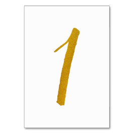 Trouwtafel nummers (Faux Gold Folie) 1 Kaart