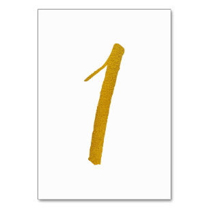 Trouwtafel nummers (Faux Gold Folie) 1 Kaart
